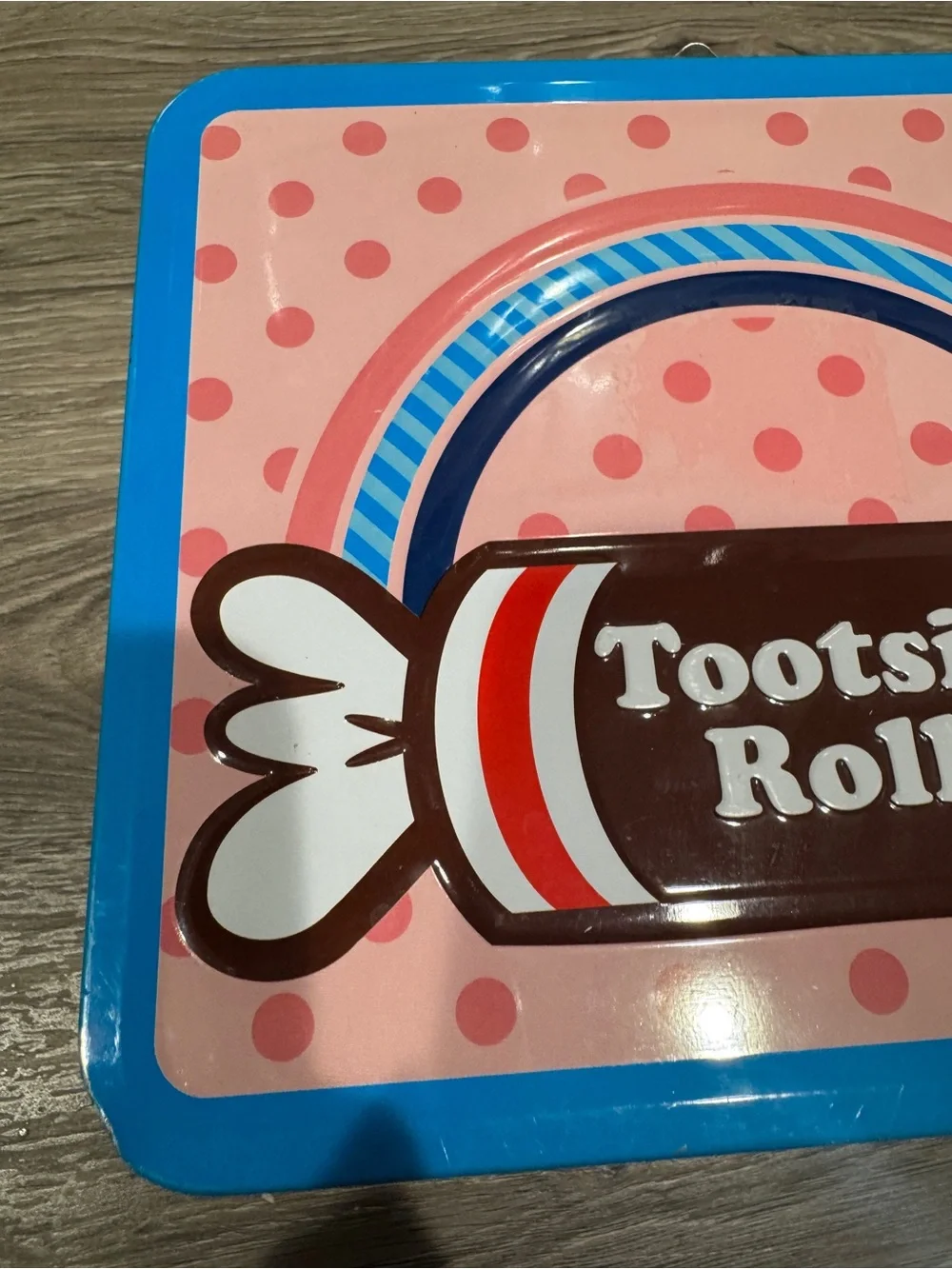 Loungefly Tootsie Roll Pink & Blue Polka Dot Tin